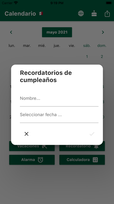 Calendario Mexicano 2024 Screenshot