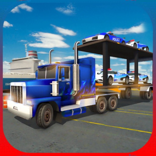 Police Car Transporter Parking icon