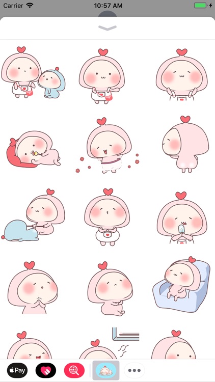 Pink Rabbit Animated Stickers