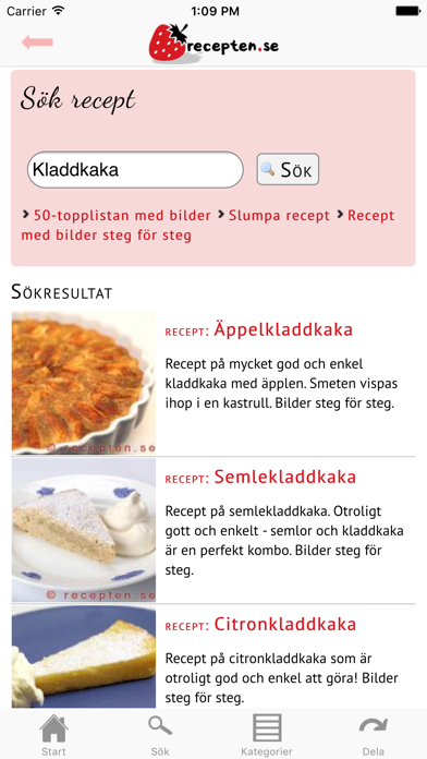 recepten.se Screenshot