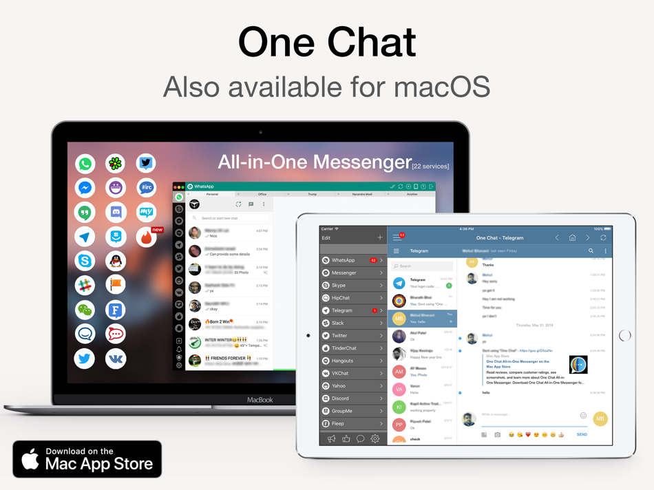 #4. One Chat -All in one Messenger (iOS) 由: AppYogi Software