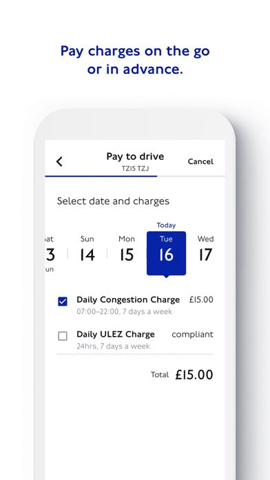 TfL Pay to Drive in London Screenshot