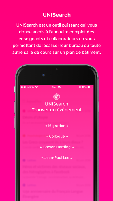 UNIGE Mobile Screenshot