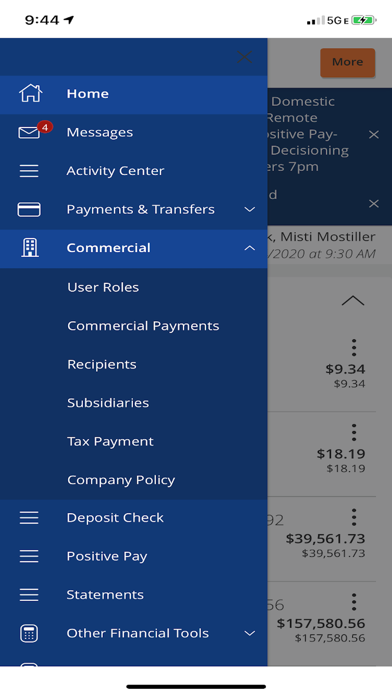 Extraco eBank Screenshot