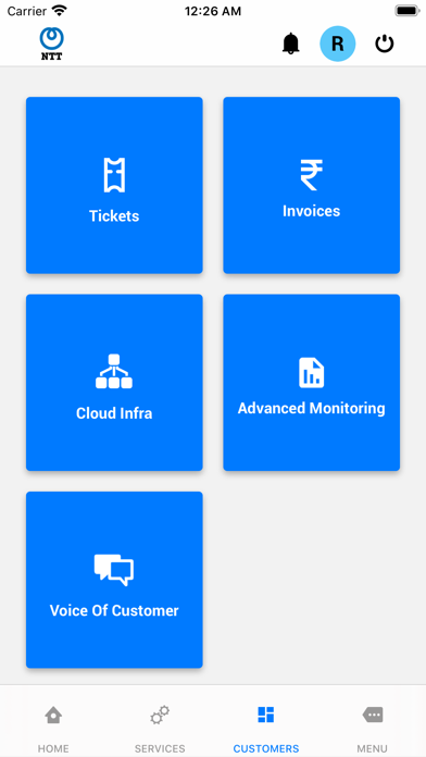 NTT India Mobile App Screenshot