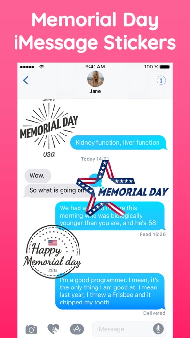 Memorial Day Text Stickers App screenshot 2