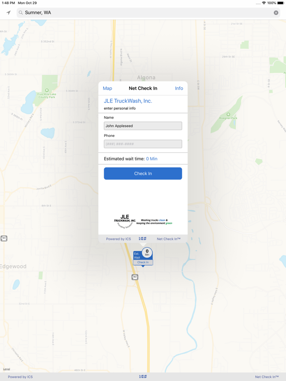 Net Check In - JLE TruckWash iPad screenshot 2 - Business app