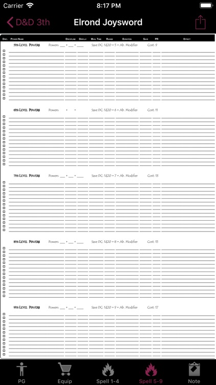Real Sheet: D&D 3.0 ∞ screenshot-6