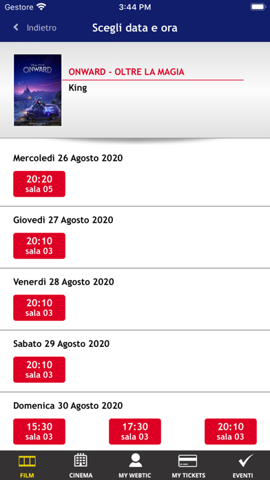 Screenshot #3 pour Webtic Multisala King Cinema