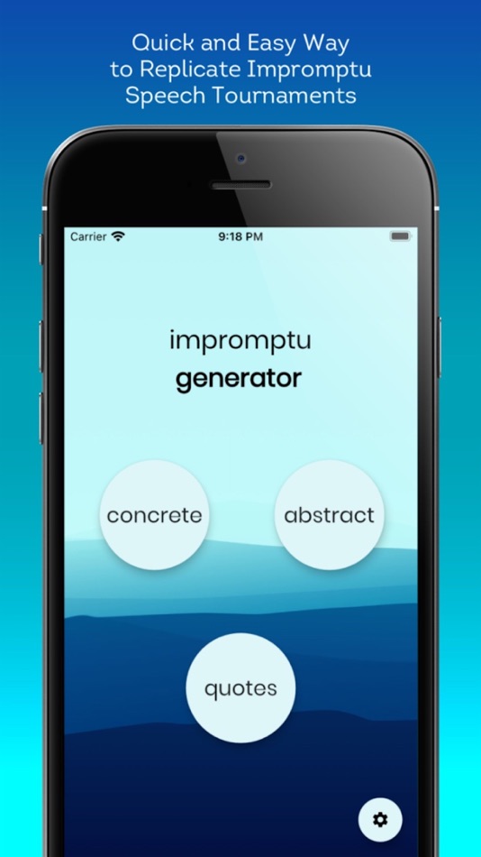 #1. Impromptu Generator (iOS) 由: Rohin Inani