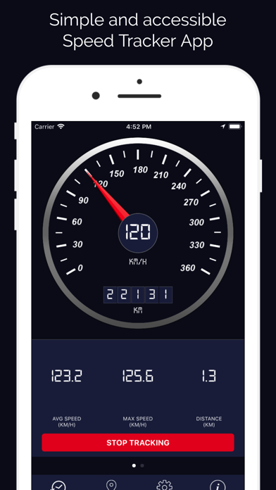 GPS Speed Tracker Screenshot