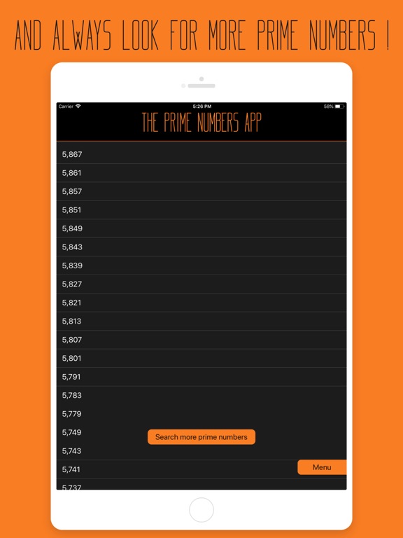 The Prime Numbers App iPad screenshot 4 - Utilities app