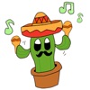 Cheerful Mexico Cactus Sticker