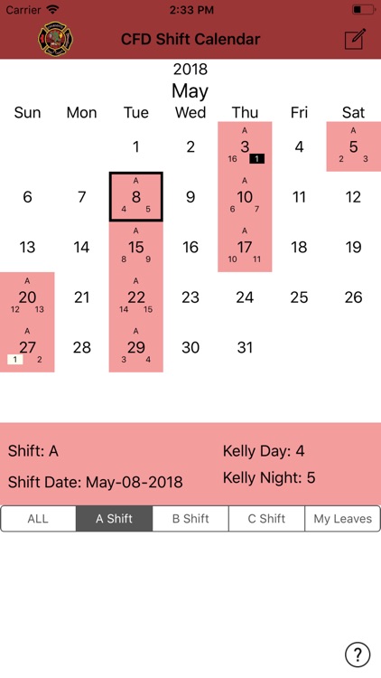 Charlotte Fire ShiftCalendar