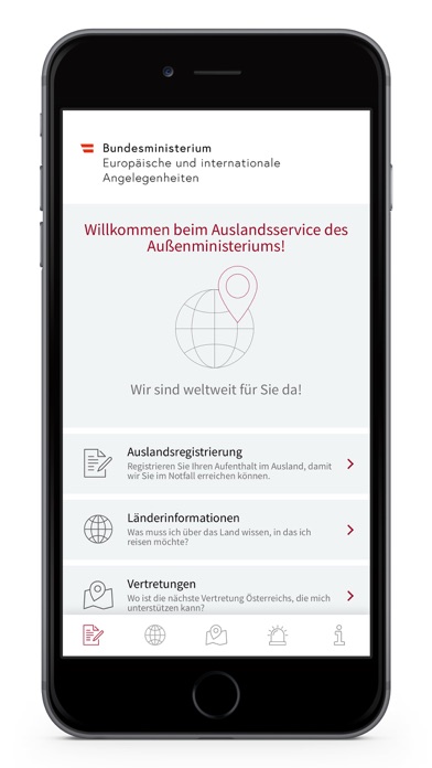Auslandsservice Screenshot