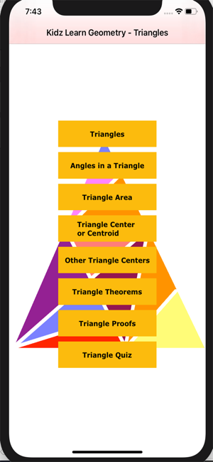 ‎Triangles in Geometry Screenshot