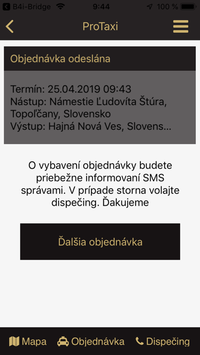 ProTaxi Topoľčany Screenshot