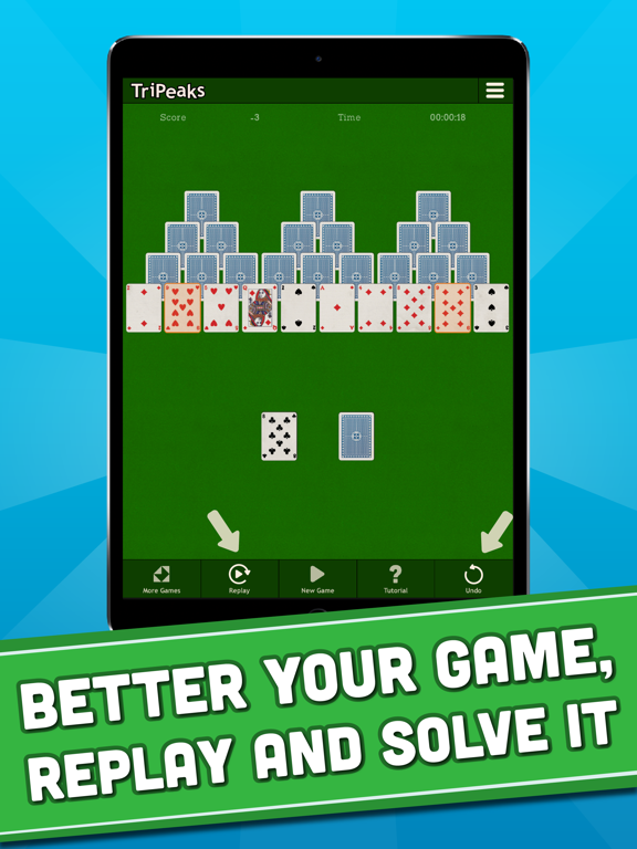 TriPeaks - Classic Solitaire iPad screenshot