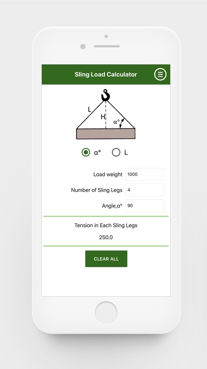 Sling Load Calculator