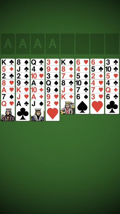 FreeCell Solitaire Poker Game Screenshot