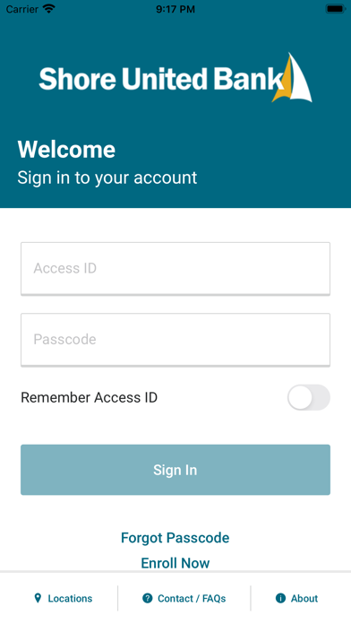 Shore United Bank Screenshot