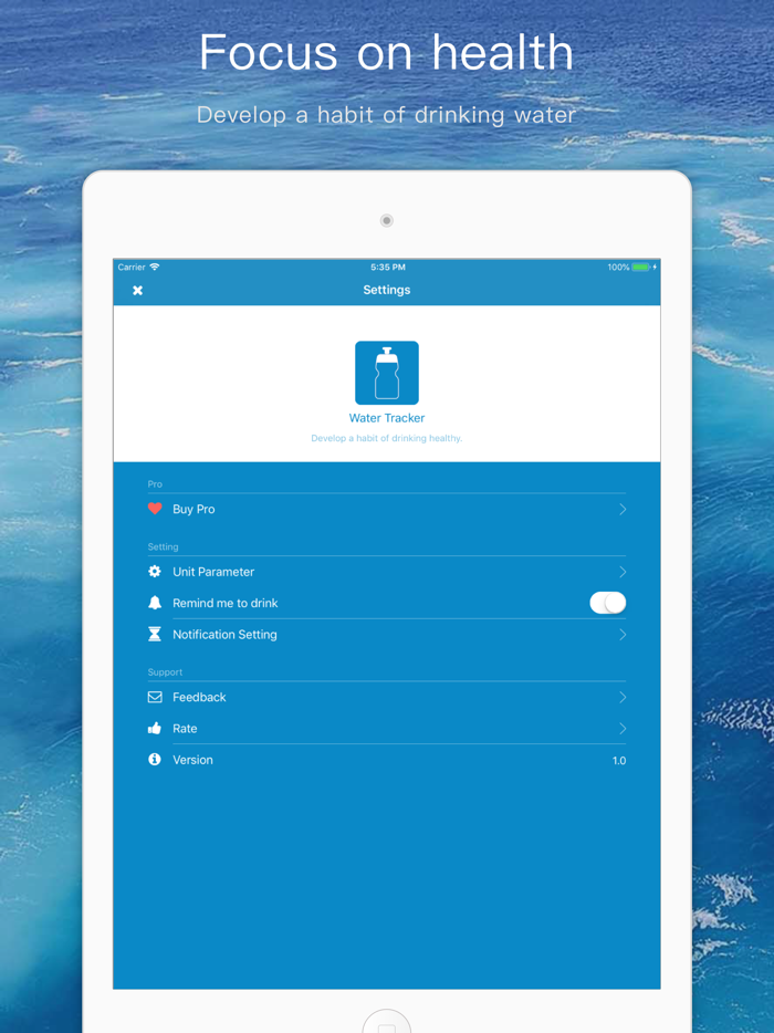 Water Tracker - health remind