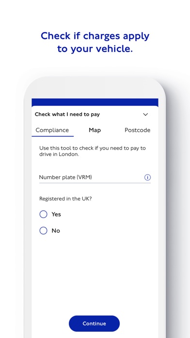 TfL Pay to Drive in London Screenshot
