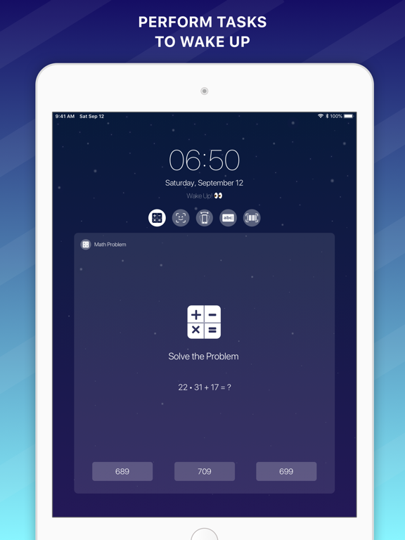 Smart Alarm Clock - Alarmer iPad screenshot 1 - Utilities app