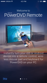 PowerDVD Remote App screenshot