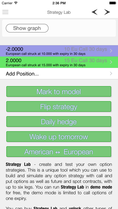 iOptioneer - option strategies Screenshot