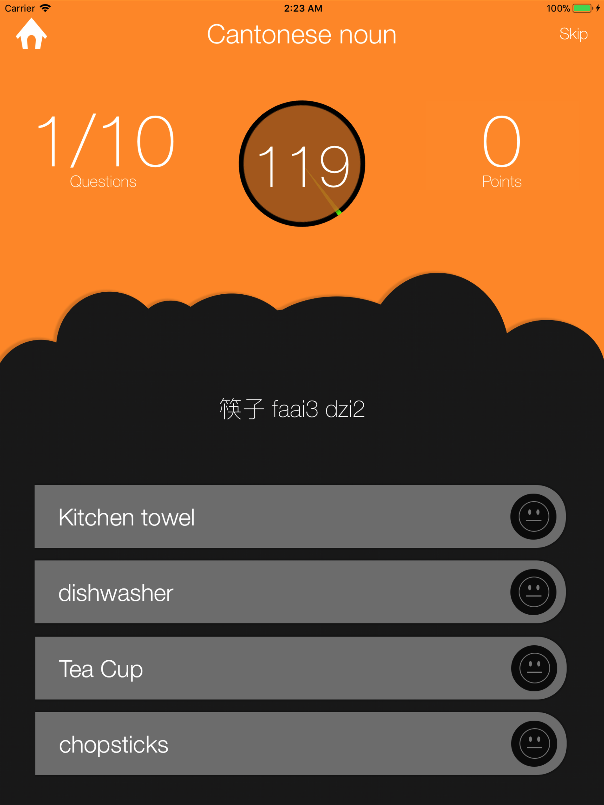 Cantonese language quiz