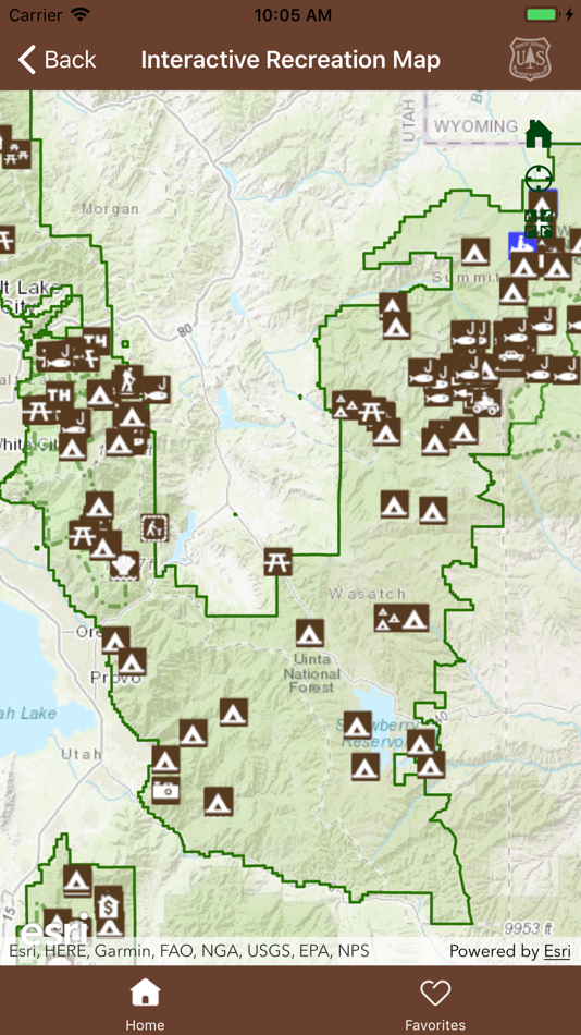 #4. Uinta-Wasatch-Cache NF (iOS) Podle: US Forest Service