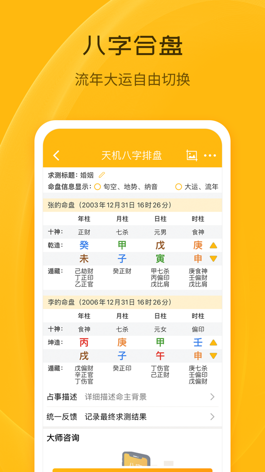 #4. 天机八字排盘-生辰八字排盘五行八字算命 (iOS) Podle: 思宇 陈