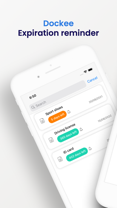 Dockee - Expiration Reminder Screenshot