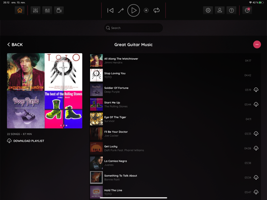 JamFactory - Multitrack Tunes iPad screenshot 8 - Music app