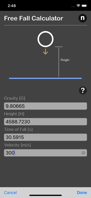 Free Fall Calculator(圖2)-速報App