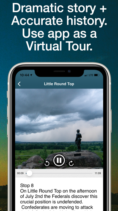 HereStory Gettysburg Auto Tour Screenshot