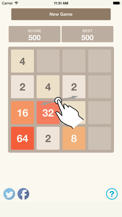 2048 Logic puzzle Game Screenshot