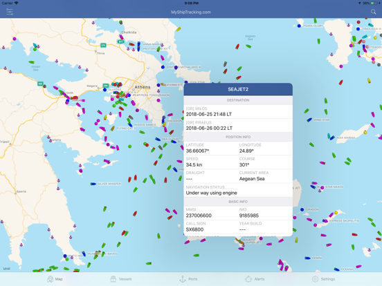 MyShipTracking iPad app afbeelding 2