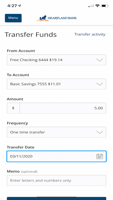 Heartland Bank Ohio Mobile Screenshot