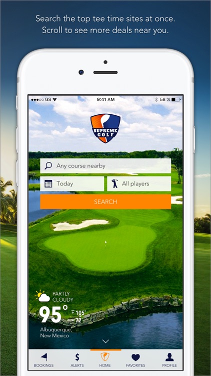 Supreme Golf: Search Tee Times screenshot-0