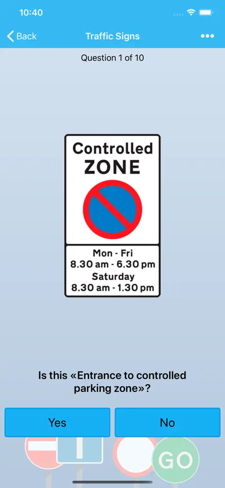 UK Road Signs: Test and Theory