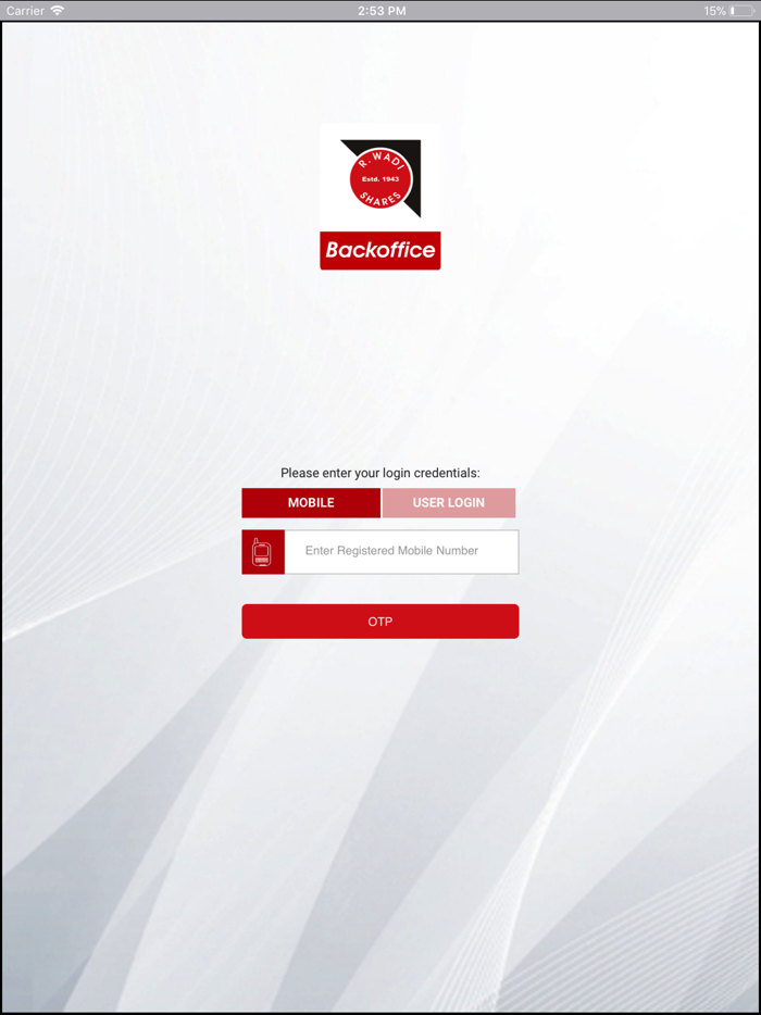 R Wadiwala Backoffice