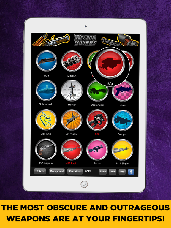 100+ Weapon Sounds & Buttons iPad screenshot 5 - Entertainment app