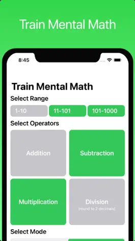 Game screenshot Mental Math Training: 1x1 apk