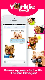 yorkie dog emoji stickers iphone screenshot 3