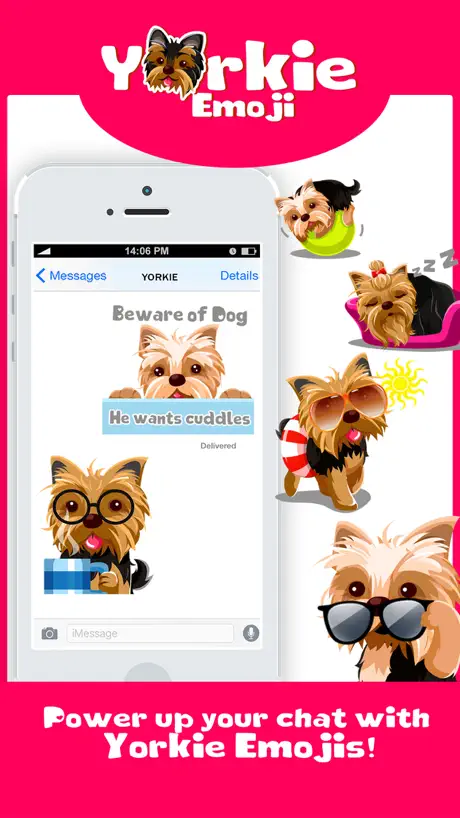 Yorkie Dog Emoji Stickers