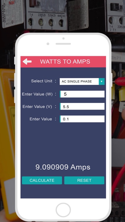 Watt to Amp Calculater