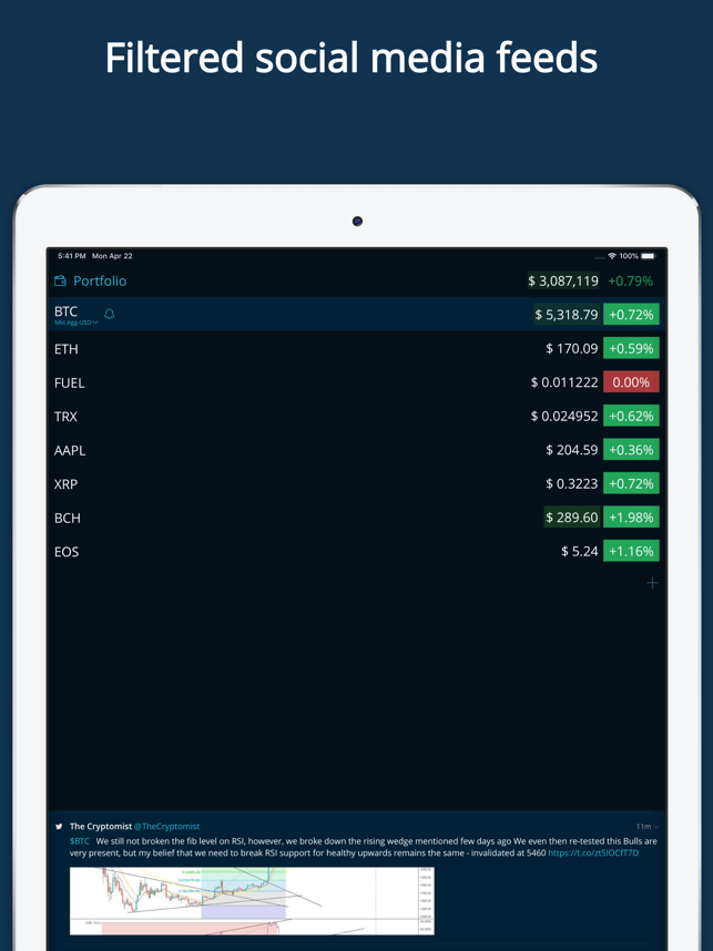 ‎HODL Real-Time Crypto Tracker Screenshot