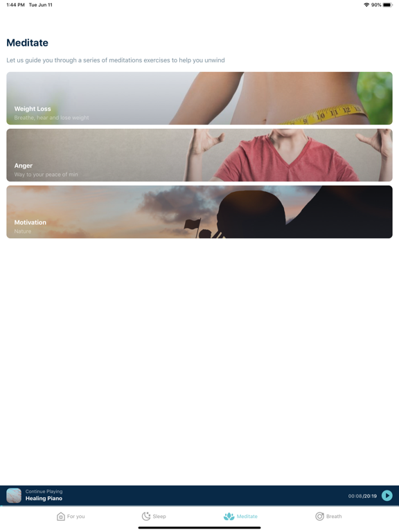 Sleep & Meditation with Zendo iPad screenshot 4 - Health & Fitness app